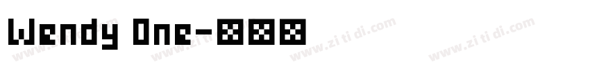 Wendy One字体转换